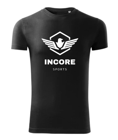 T-shirt męski slim fit Incore Sports czarna L