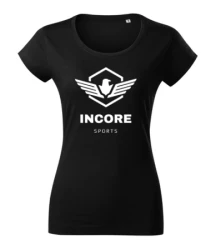 T-shirt damski slim fit Incore Sports czarna XS