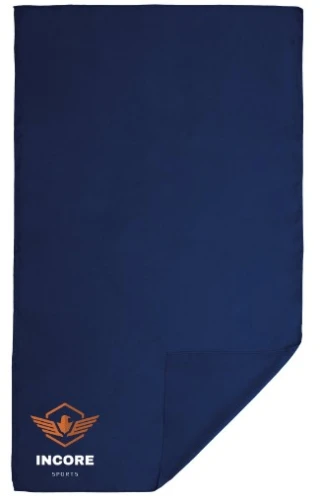Ręcznik sportowy z mikrofibry granatowy Incore Sports 70 × 120 cm