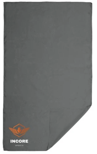 Ręcznik sportowy z mikrofibry szary Incore Sports 70 × 120 cm