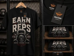 Koszulka T-shirt bawełniana EARN YOUR REPS Incore Sports czarny M